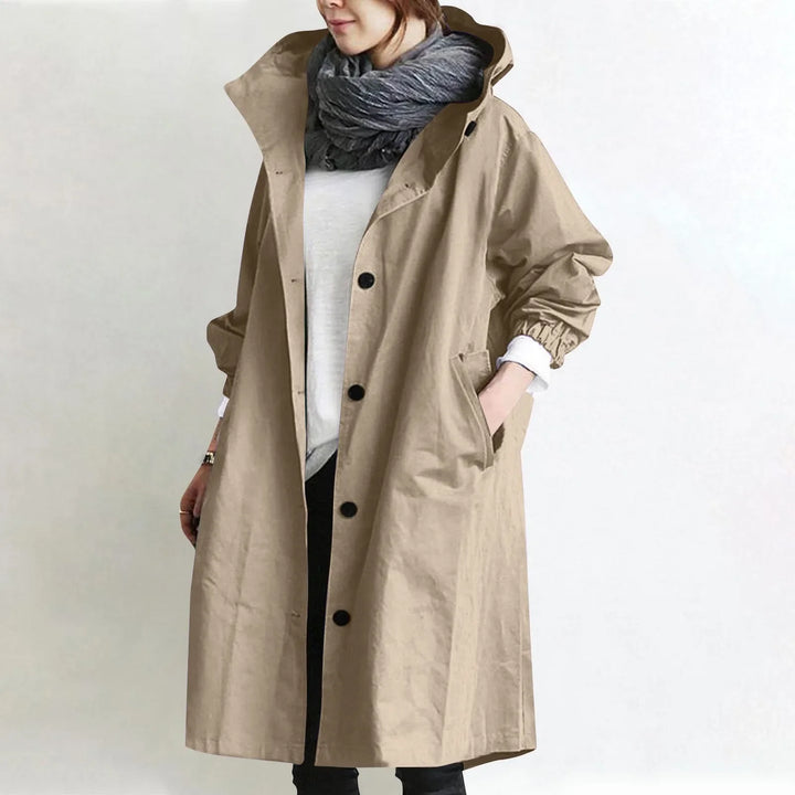 Theodora | Abrigo Trench Largo con Capucha