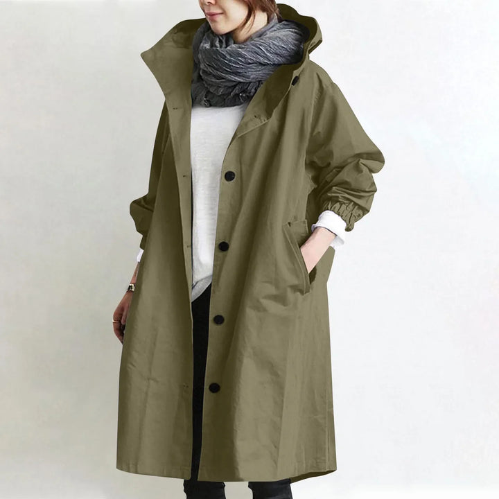 Theodora | Abrigo Trench Largo con Capucha