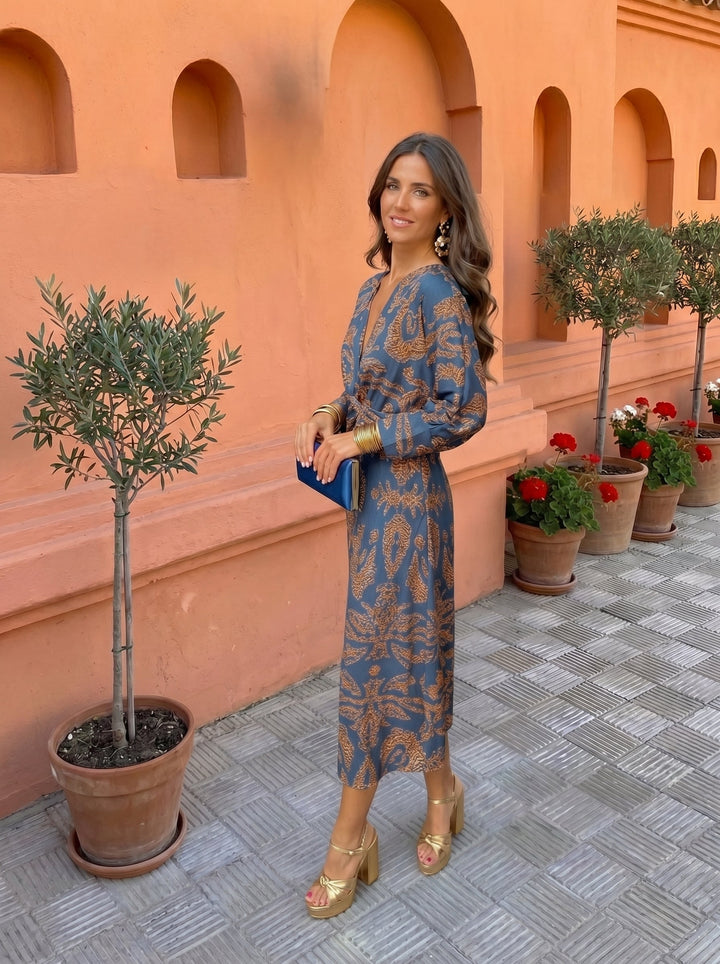 Vega | Vestido midi estampado