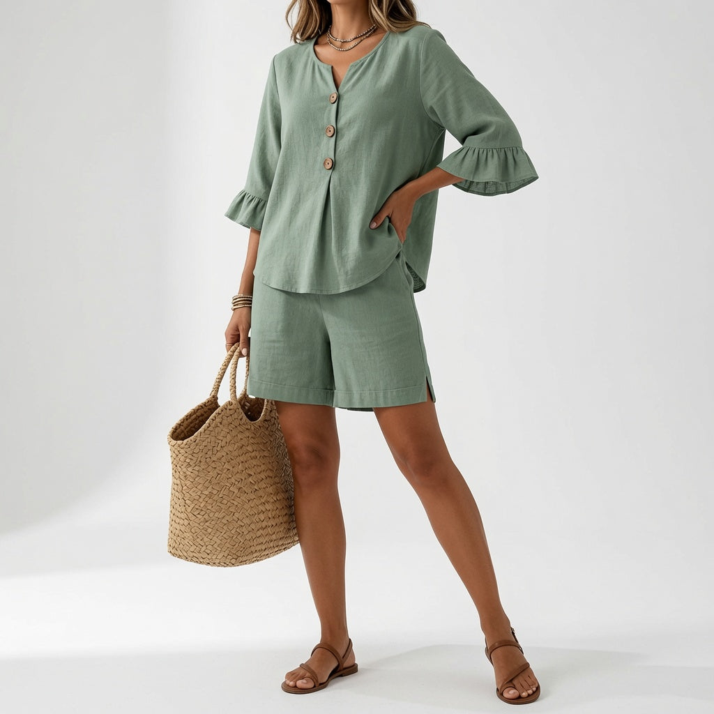 Élodéa™ — Conjunto de algodón fluido para un verano cómodo