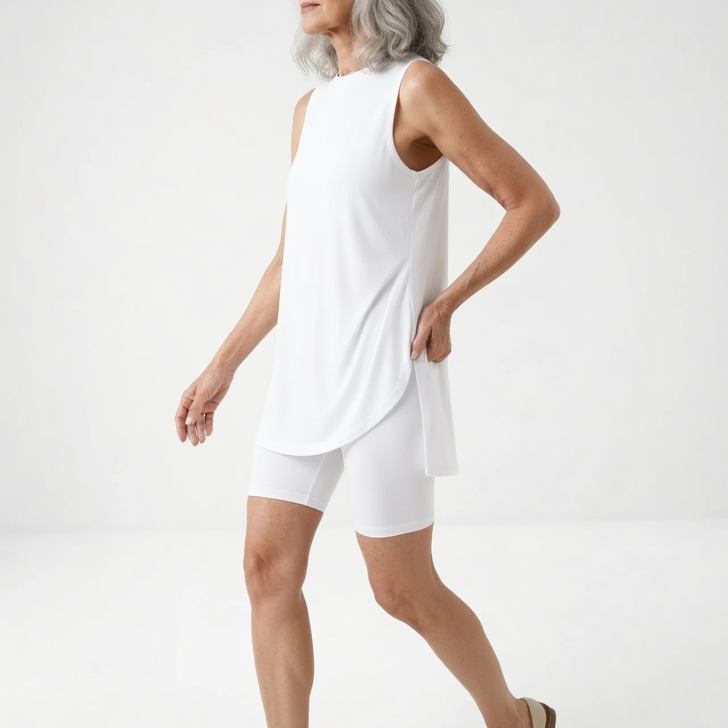 Felicidad™ — Conjunto de pantalones cortos y top sin mangas fluido
