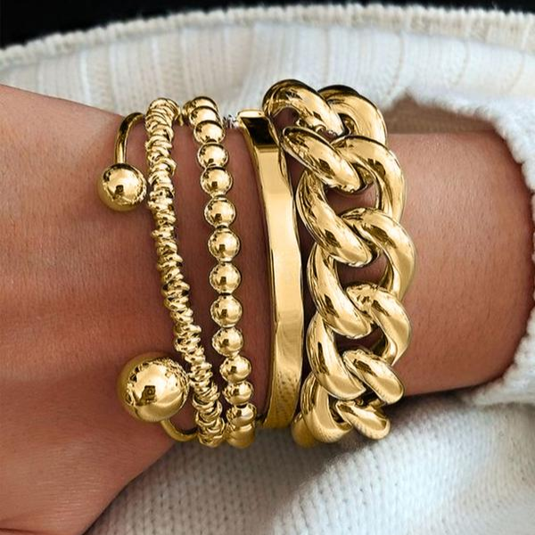 Conjunto de Pulseras Apilables de 5 Piezas
