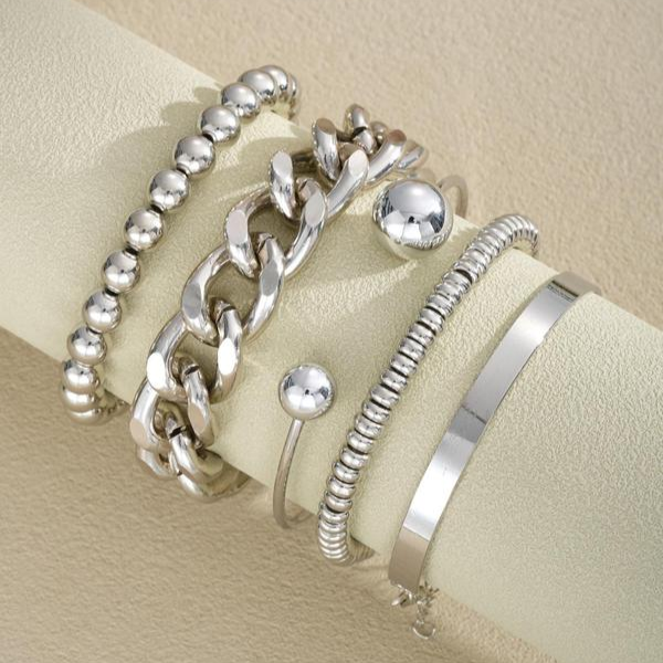 Conjunto de Pulseras Apilables de 5 Piezas