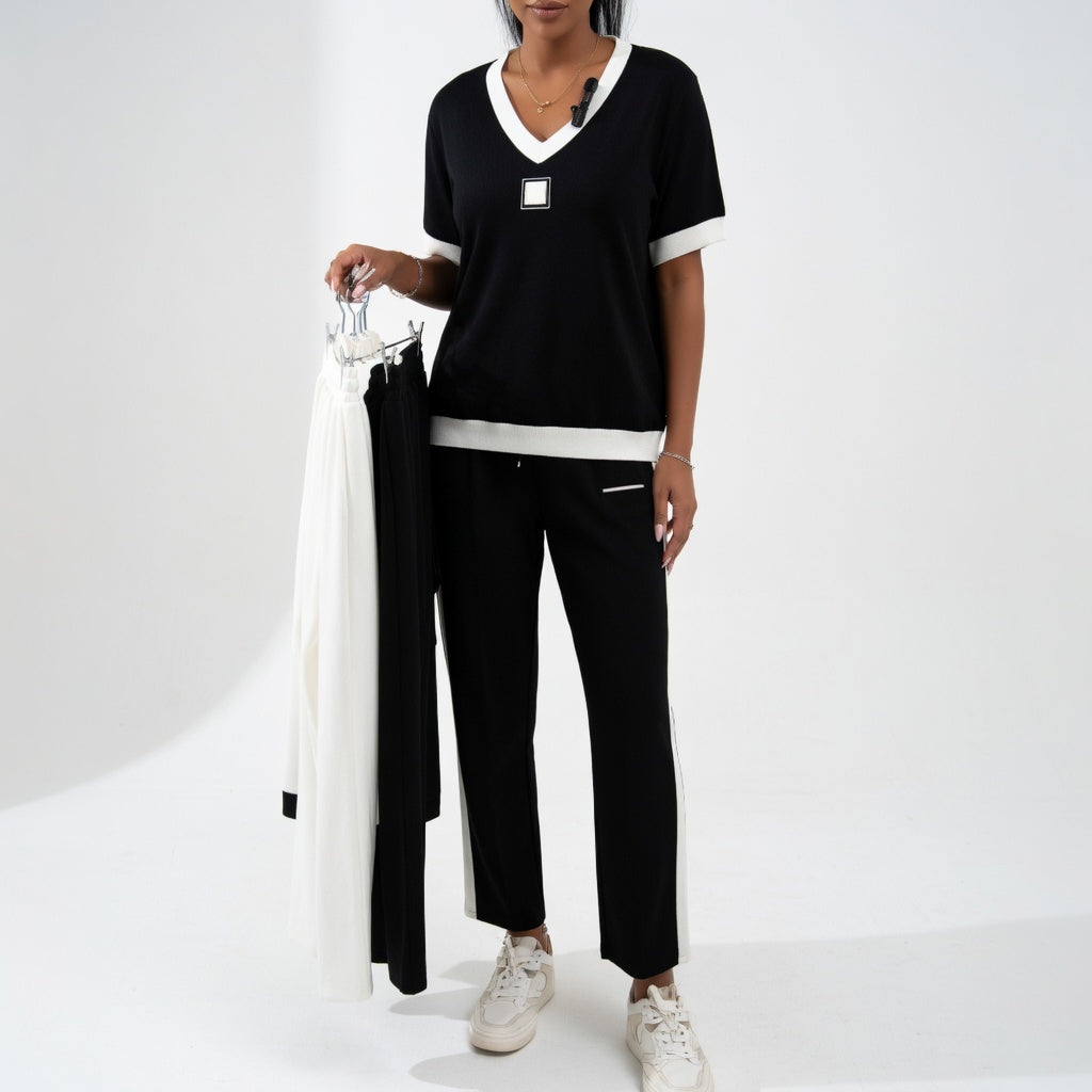 Célestina™ — Conjunto moderno elegante y cómodo con contraste