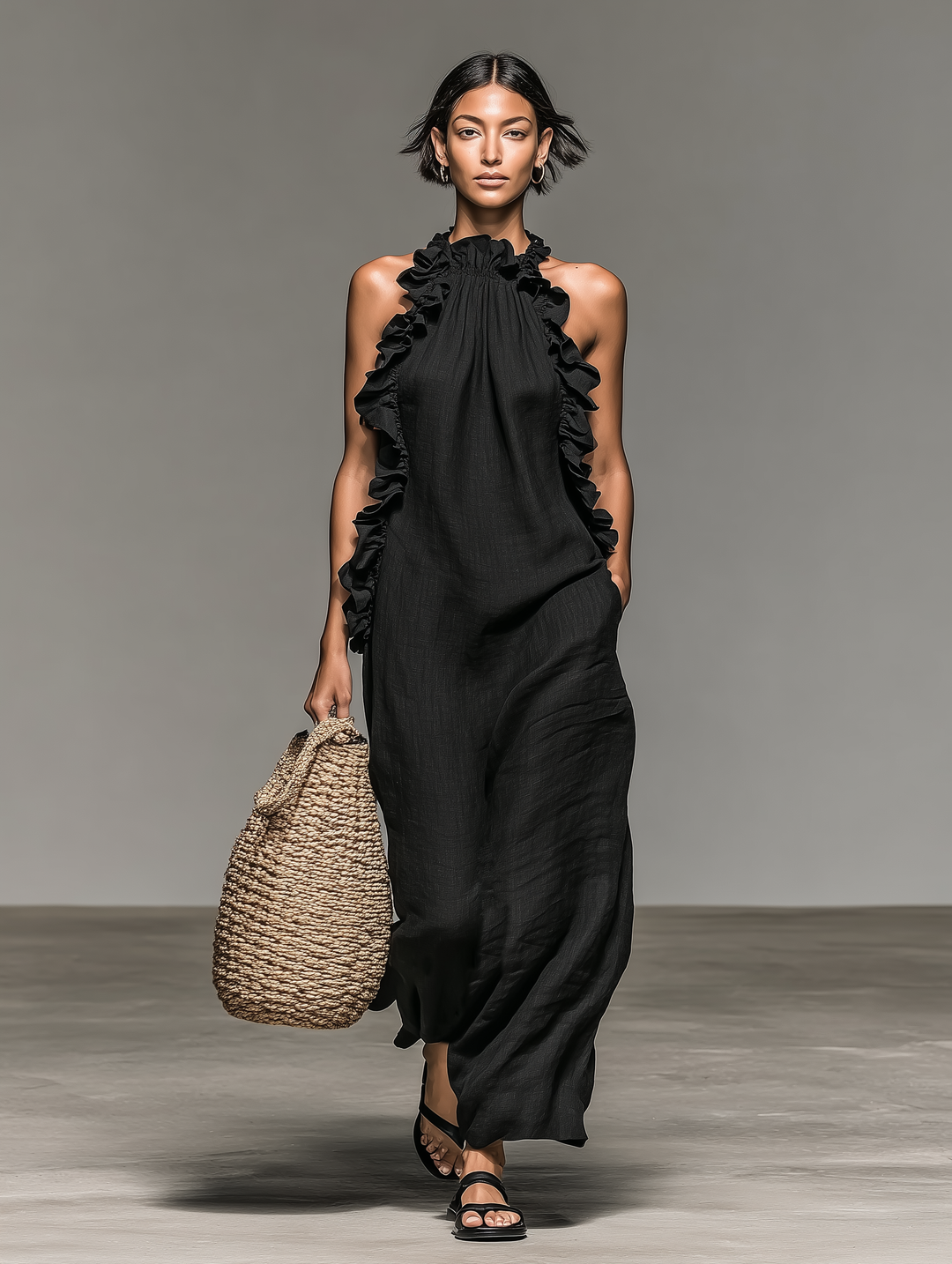 Gloria™ Vestido maxi con bolsillos laterales