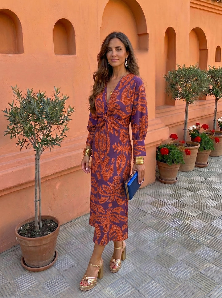 Vega | Vestido midi estampado