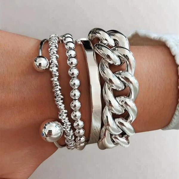 Conjunto de Pulseras Apilables de 5 Piezas