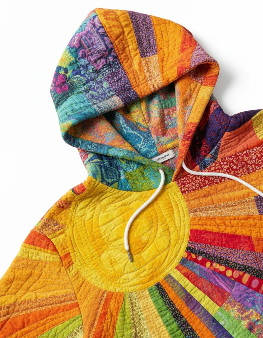 Dawnella™ | Sudadera con Capucha Bohemia Multicolor de Retales