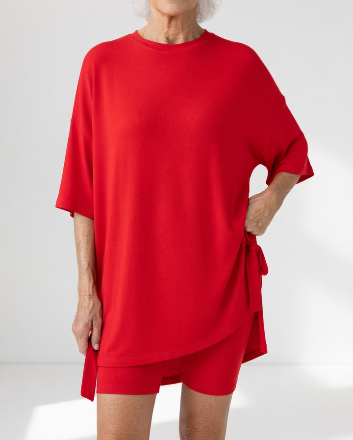 Louisette™ — Conjunto de camiseta oversize y short cómodo y casual