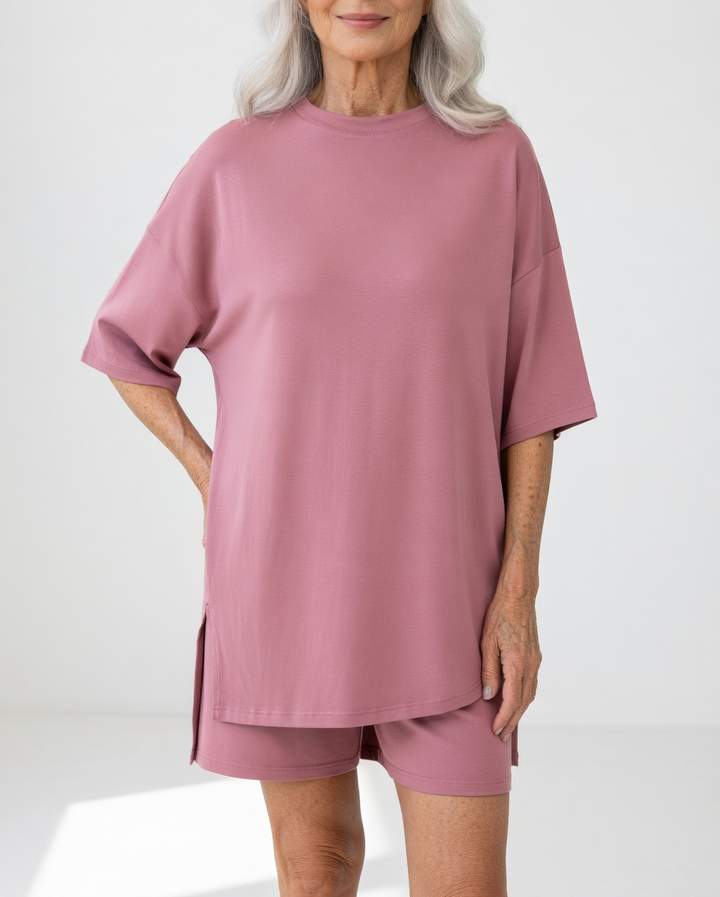 Louisette™ — Conjunto de camiseta oversize y short cómodo y casual