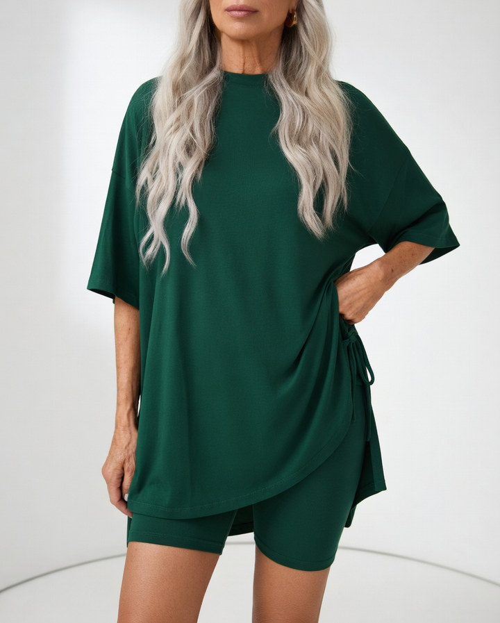 Louisette™ — Conjunto de camiseta oversize y short cómodo y casual