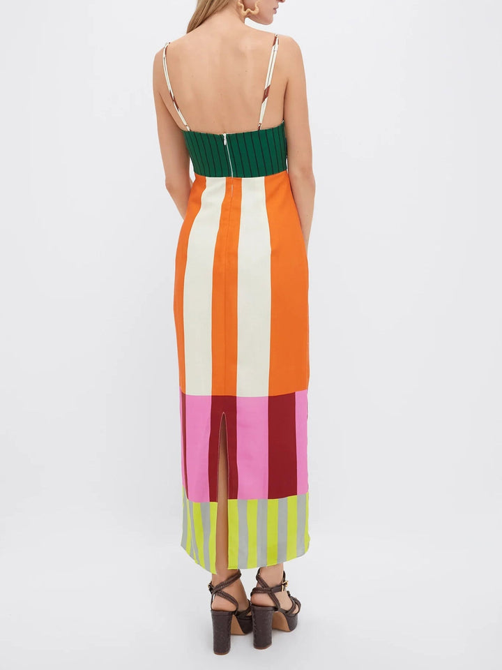 Paloma | Maxi Vestido Colorido a Rayas