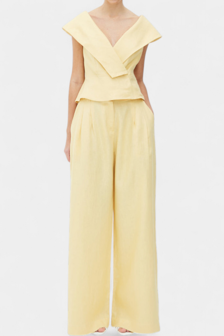 Hayden Conjunto Top Asimétrico y Pantalón Palazzo