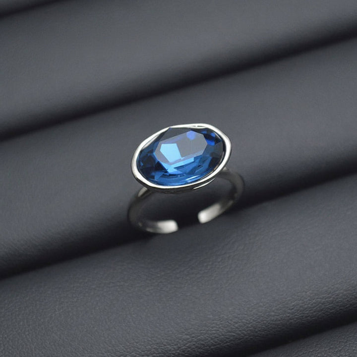 Anillo Azul Celeste™ – Brillante Vintage