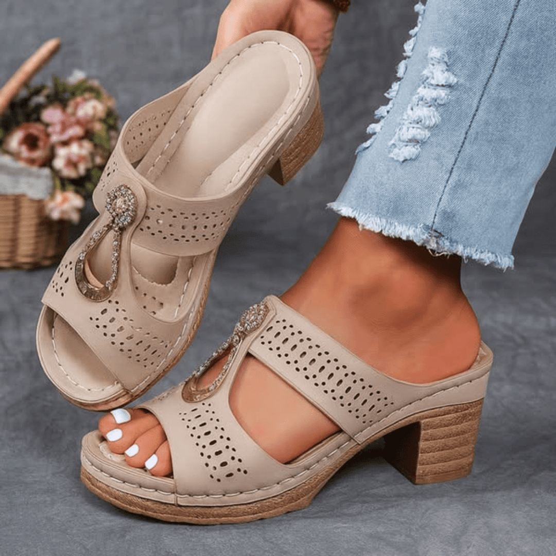 CRISTINA | Sandalias Ortopédicas Cómodas Lisa