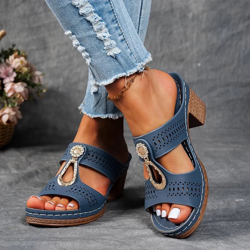 CRISTINA | Sandalias Ortopédicas Cómodas Lisa