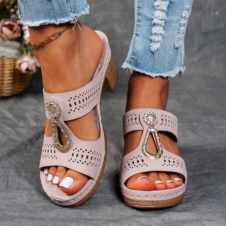 CRISTINA | Sandalias Ortopédicas Cómodas Lisa