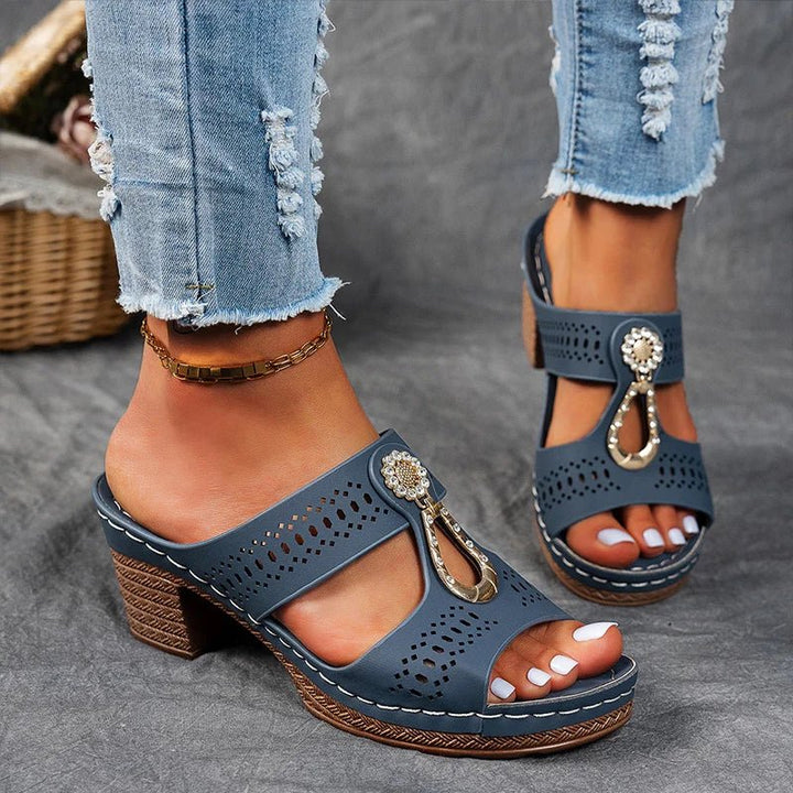CRISTINA | Sandalias Ortopédicas Cómodas Lisa