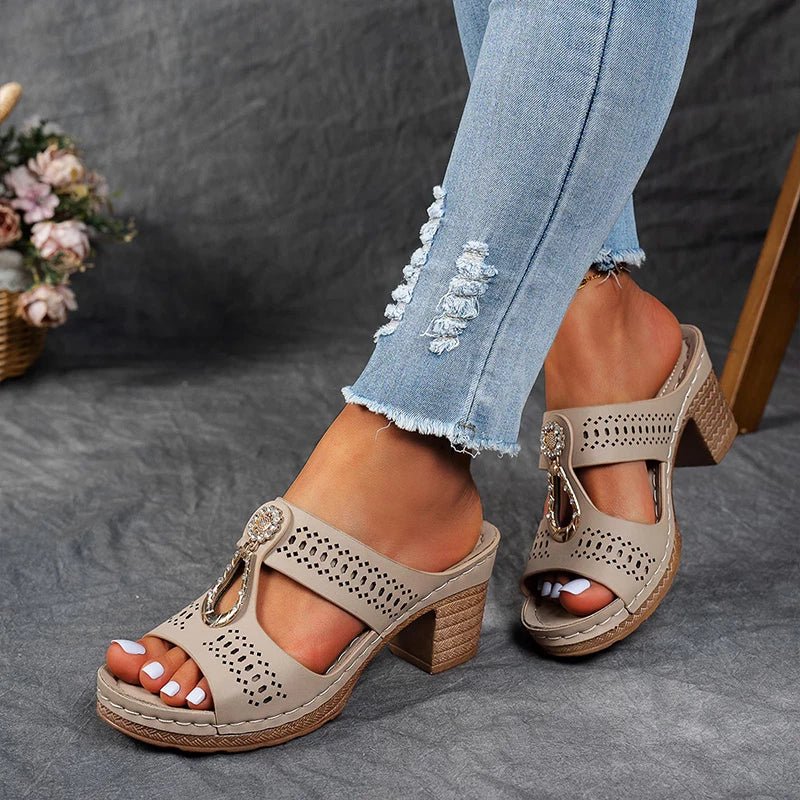 CRISTINA | Sandalias Ortopédicas Cómodas Lisa