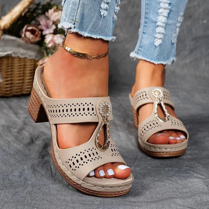 CRISTINA | Sandalias Ortopédicas Cómodas Lisa